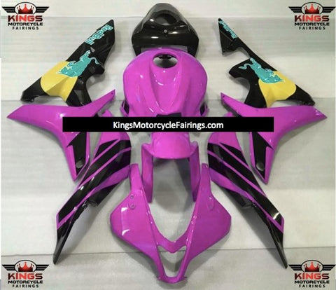 Honda CBR600RR (2007-2008) Pink, Black, Yellow & Turquoise Blue RedBull Fairings