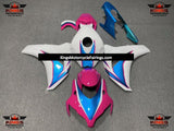 Pink, Blue and White Fairing Kit for a 2008, 2009, 2010 & 2011 Honda CBR1000RR motorcycle