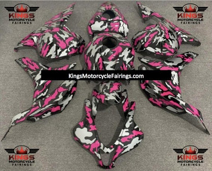 Honda CBR600RR (2009-2012) Pink, Gray & Black Camouflage Fairings