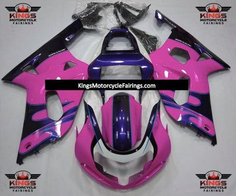 Suzuki GSXR600 (2000-2003) Pink, Purple, Black & White Tribal Fairings