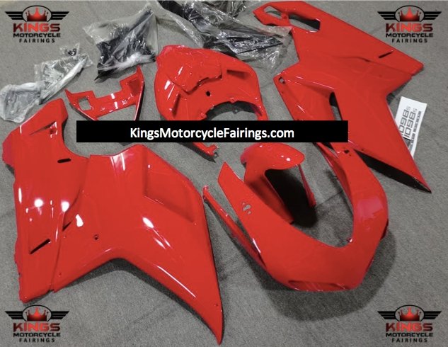 All Red Fairing Kit for a 2007, 2008, 2009, 2010, 2011 & 2012 Ducati 1098 motorcycle