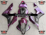 Purple Plum and Matte Black Fairing Kit for a 2007 and 2008 Honda CBR600RR motorcycle