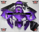 Purple and Black Fairing Kit for a 2003 and 2004 Honda CBR600RR motorcycle