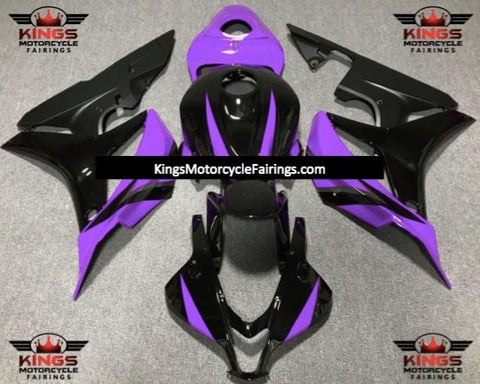 Purple and Black Fairing Kit for a 2007 and 2008 Honda CBR600RR motorcycle