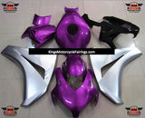 Purple and Silver Fairing Kit for a 2008, 2009, 2010 & 2011 Honda CBR1000RR motorcycl