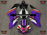 Purple, White, Black, Red and Pink Multicolored 6 Fairing Kit for a 2004 and 2005 Honda CBR1000RR motorcycle