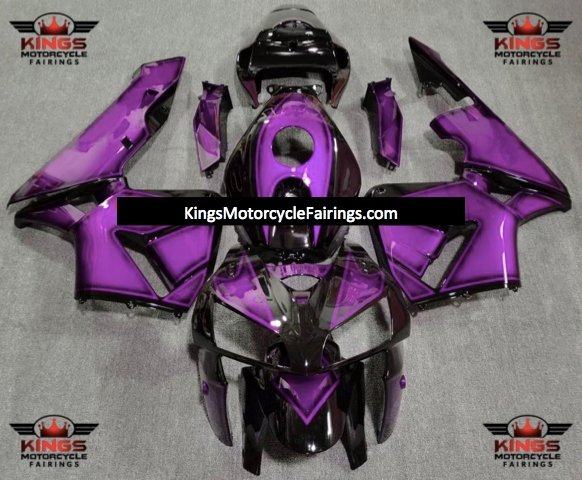 Purple and Black Special Design Fairing Kit for a 2005 and 2006 Honda CBR600RR motorcycle