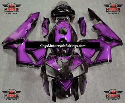 Purple and Black Special Design Fairing Kit for a 2005 and 2006 Honda CBR600RR motorcycle