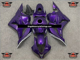 Purple Violet and White Fairing Kit for a 2009, 2010, 2011 & 2012 Honda CBR600RR motorcycle