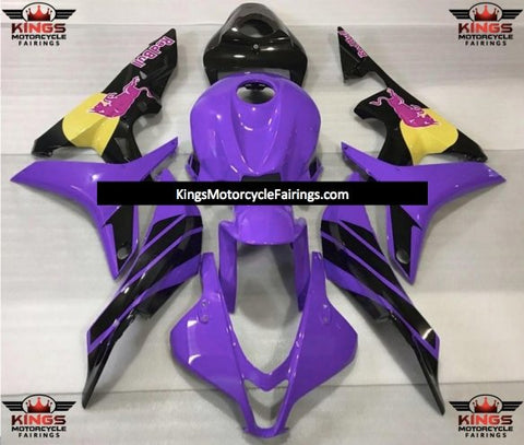 Honda CBR600RR (2007-2008) Purple, Black, Yellow & Pink RedBull Fairings