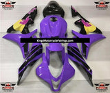 Purple, Black, Yellow and Pink RedBull Fairing Kit for a 2007 and 2008 Honda CBR600RR motorcycle