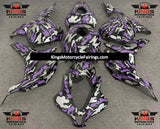 Purple, Gray and Black Camouflage Fairing Kit for a 2009, 2010, 2011 & 2012 Honda CBR600RR motorcycle