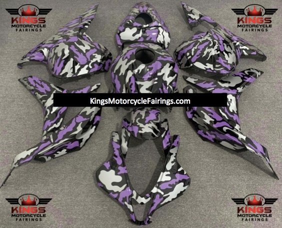 Honda CBR600RR (2009-2012) Purple, Gray & Black Camouflage Fairings
