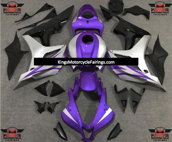 Honda CBR600RR (2007-2008) Purple, Silver & Black Fairings