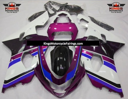 Suzuki GSXR600 (2004-2005) Purple, White, Dark Purple & Blue Fairings