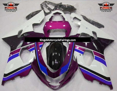 Suzuki GSXR600 (2004-2005) Purple, White, Dark Purple & Blue Fairings