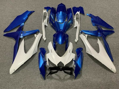 Suzuki GSXR600 (2008-2010) Blue & White Fairings