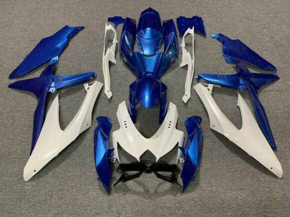 Suzuki GSXR750 (2008-2010) Blue & White Fairings
