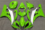 Green and White Fairing Kit for a 2006 & 2007 Yamaha YZF-R6 motorcycle