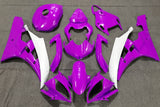 Purple and White Fairing Kit for a 2006 & 2007 Yamaha YZF-R6 motorcycle