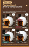 Pearl White & Leather Open Face 3/4 Beasley Motorcycle Helmet is brought to you by KingsMotorcycleFairings.com