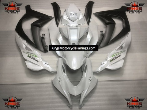 Fairing Kit for a Kawasaki Ninja ZX10R (2016-2020) Pearl White, Matte Black & Green