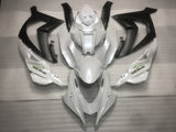 Pearl White, Matte Black and Green Fairing Kit for a 2016, 2017, 2018, 2019 & 2020 Kawasaki Ninja ZX-10R motorcycle