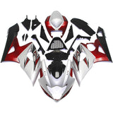 Pearl White, Red and Black Fairing Kit for a 2005 & 2006 Suzuki GSX-R1000 motorcycle