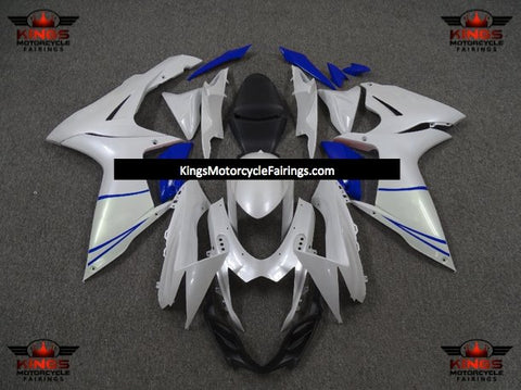 Suzuki GSXR750 (2011-2021) Pearl White & Blue Fairings