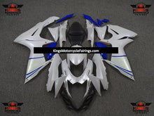 Suzuki GSXR600 (2011-2023) Pearl White & Blue Fairings at KingsMotorcycleFairings.com
