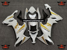Fairing kit for a Kawasaki Ninja ZX10R (2008-2010) Pearl White & Gold