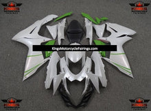 Suzuki GSXR600 (2011-2023) Pearl White & Green Fairings at KingsMotorcycleFairings.com