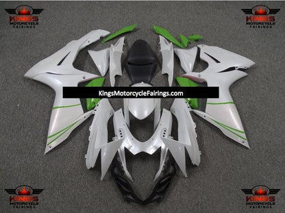 Suzuki GSXR750 (2011-2021) Pearl White & Green Fairings