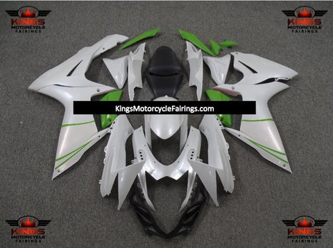 Suzuki GSXR750 (2011-2021) Pearl White & Green Fairings