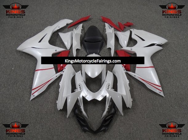 Suzuki GSXR750 Fairings 2011 2023 Pearl White Red