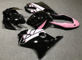 Black and Pink Fairing Kit for a 2004, 2005, 2006, 2007 Honda CBR600F4i motorcycle