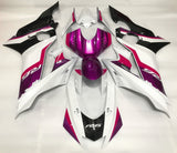 White, Pink and Black Fairing Kit for a 2017, 2018, 2019 & 2020 Yamaha YZF-R6 motorcycle.