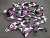 Matte White, Pink, Gray and Black Camouflage Fairing Kit for a 2008, 2009, 2010, 2011, 2012, 2013, 2014, 2015 & 2016 Yamaha YZF-R6 motorcycle