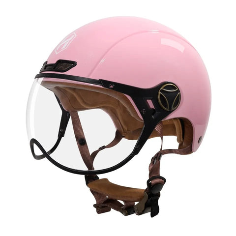 Pink Half Face Retro Space Motorcycle Helmet is brought to you by KingsMotorcycleFairings.com