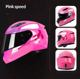 Pink Speed HNJ Full-Face Motorcycle Helmet is brought to you by KingsMotorcycleFairings.com