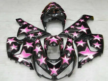 Kawasaki ZX6R 636 Fairings (2005-2006) Black, Pink Star at KingsMotorcycleFairings.com