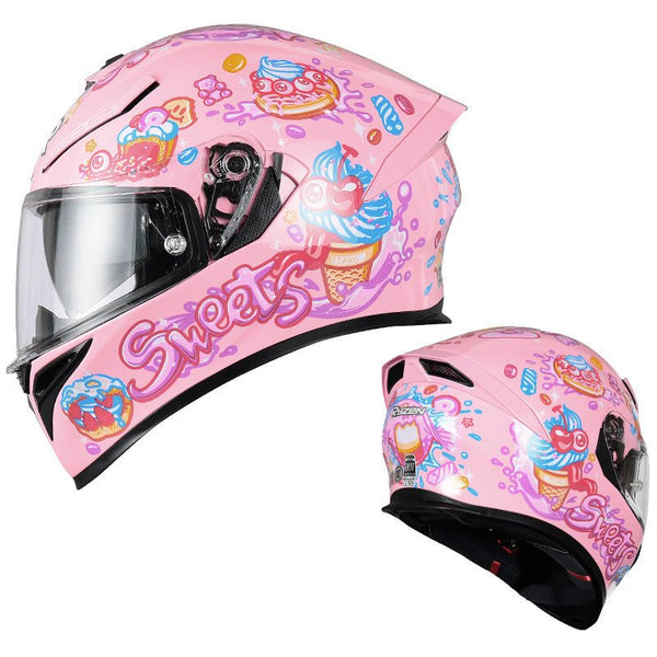 Pink Sweets Ryzen Motorcycle Helmet at KingsMotorcycleFairings.com