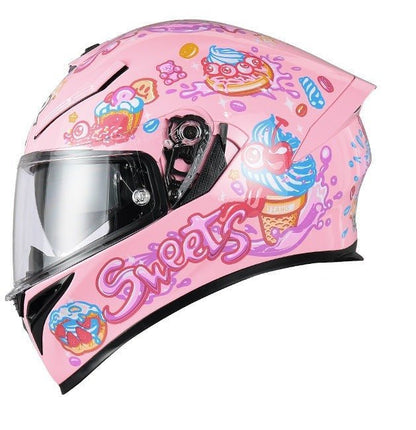 Pink Sweets Ryzen Motorcycle Helmet at KingsMotorcycleFairings.com