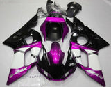 Pink, Black, White and Silver Fairing Kit for a 1998, 1999, 2000, 2001 & 2002 Yamaha YZF-R6 motorcycle