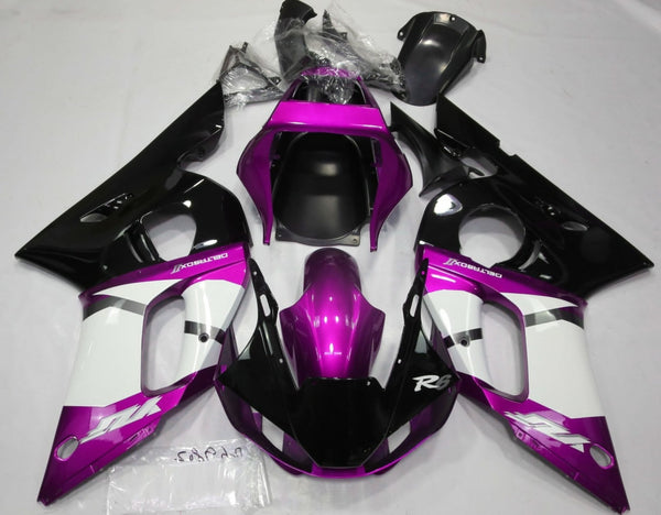 2001 R6 Plastics Yamaha YZF-R6 (1998-2002) Pink, Black, White & Silver Fairings