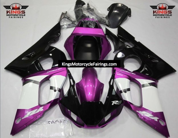 Yamaha YZF-R6 (1998-2002) Pink, Black, White & Silver Fairings