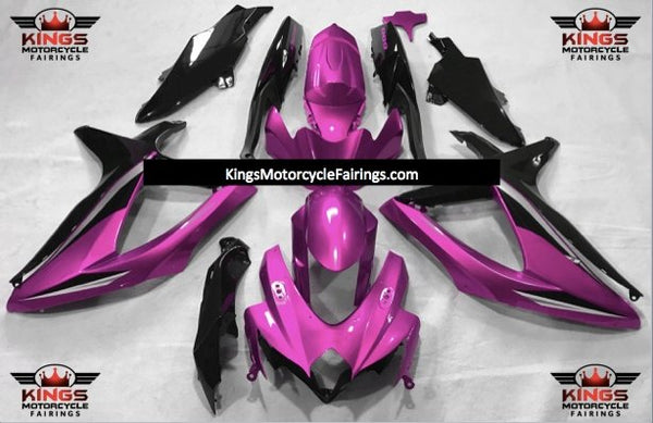 Suzuki GSXR600 (2008-2010) Pink, Black & Silver Fairings