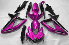 Pink, Black and Silver Fairing Kit for a 2008, 2009, & 2010 Suzuki GSX-R600 motorcycle