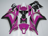 Pink, Black and White Fairing Kit for a 2011, 2012, 2013, 2014 & 2015 Kawasaki Ninja ZX-10R motorcycle.