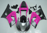 Pink, Silver and Black Fairing Kit for a 2003 & 2004 Suzuki GSX-R1000 motorcycle